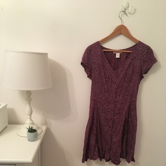 UO vintage-style button-up dress with lace-up back - Picture 2 of 6